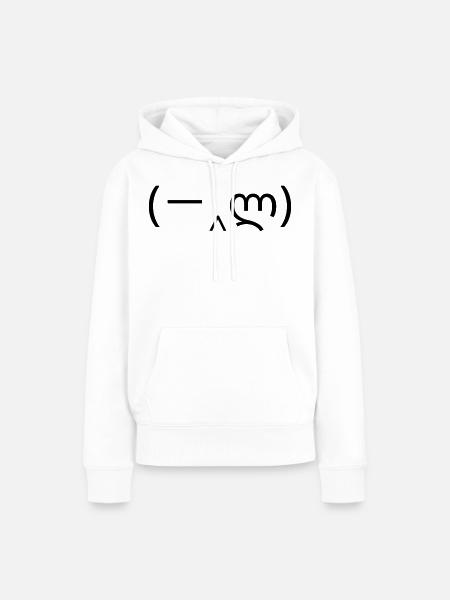 Facepalm Emoticon (-‸ლ) Hand vorm Gesicht - Frauen Premium Bio Hoodie - Weiß