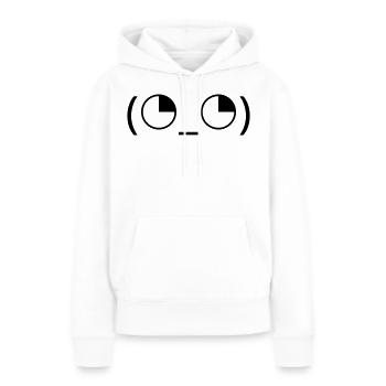 Augenrollen Emoticon (◔_◔) genervter Blick - Frauen Premium Bio Hoodie - Weiß - Vorne - Julia (174cm)
