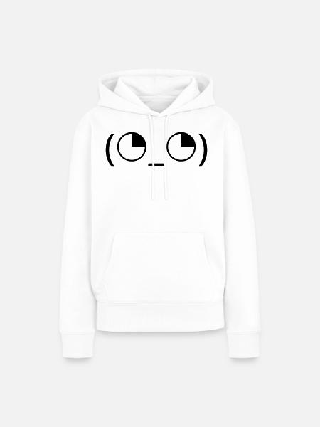 Augenrollen Emoticon (◔_◔) genervter Blick - Frauen Premium Bio Hoodie - Weiß