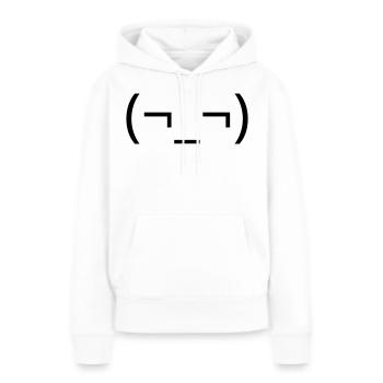 Émote d’agacement de la Garde Latérale Sèche (¬_¬) - Sweat à capuche Premium bio Femme - blanc - Devant - Julia (174cm)