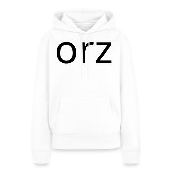 orz emoticon désespoir ASCII classique - Sweat à capuche Premium bio Femme - blanc - Devant - Julia (174cm)