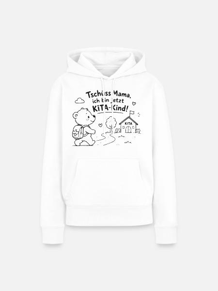 Kita Abschied Abenteuer Bär - Frauen Premium Bio Hoodie - Weiß