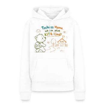 KitaKind Abschied von Mama - Frauen Premium Bio Hoodie - Weiß - Vorne - Julia (174cm)
