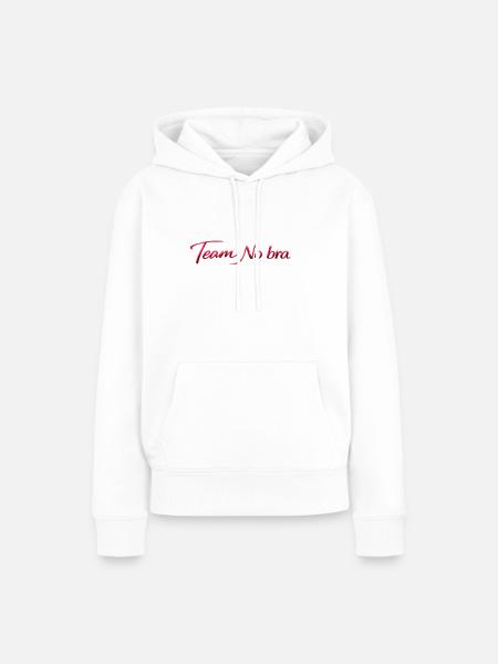Team Kein BH - Frauen Premium Bio Hoodie - Weiß