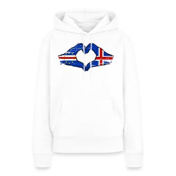 Kap Verde Island Flagge Hände Herzform used - Frauen Premium Bio Hoodie - Weiß - Vorne - Julia (174cm)