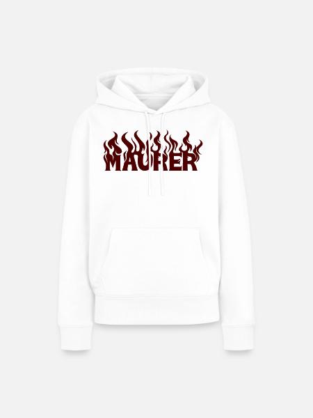 MAURER - Frauen Premium Bio Hoodie - Weiß