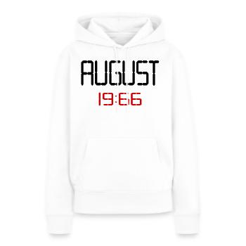 60. Geburtstag August 1966 - Frauen Premium Bio Hoodie - Weiß - Vorne - Julia (174cm)