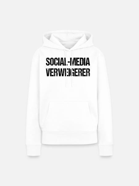 Social Media Verweigerer Offline - Frauen Premium Bio Hoodie - Weiß