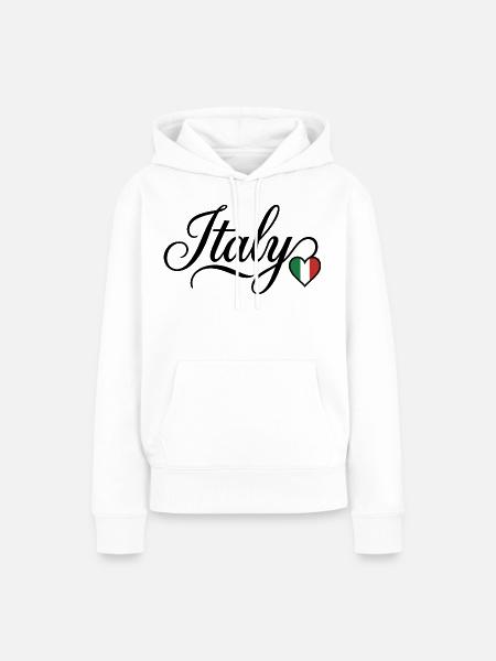 Italien Liebe Script Herz - Frauen Premium Bio Hoodie - Weiß