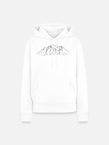 Zugspitze - höchster Berg Deutschland - Frauen Premium Bio Hoodie - Weiß