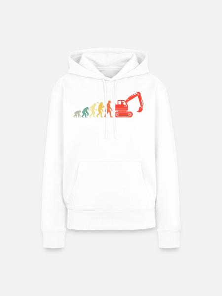 Baggerfahrer Baggerführer Evolution Bagger - Frauen Premium Bio Hoodie - Weiß