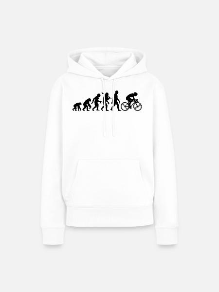 Radfahrer Evolution Radfahren Radsport - Frauen Premium Bio Hoodie - Weiß