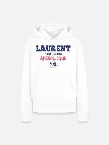 Laurent Aperologue – Humor Apéro - Frauen Premium Bio Hoodie - Weiß