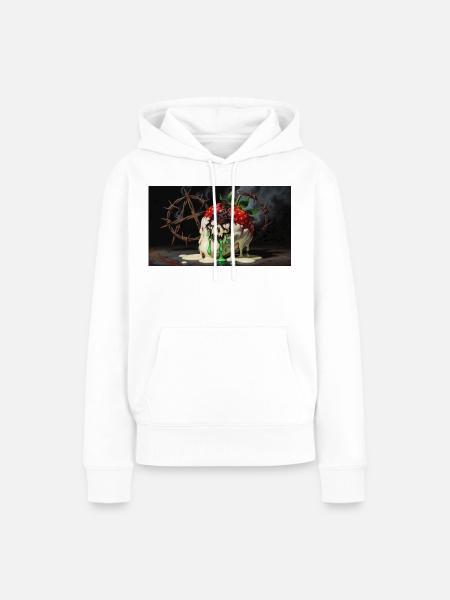Deluxe Pestizid Erdbeere - Frauen Premium Bio Hoodie - Weiß