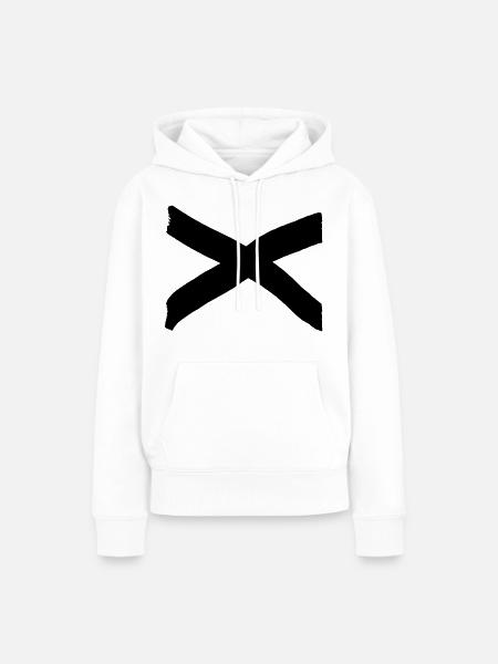 X Kreuz Symbol Verbot - Frauen Premium Bio Hoodie - Weiß