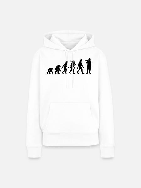 Querflöten Evolution Für Flötisten - Frauen Premium Bio Hoodie - Weiß