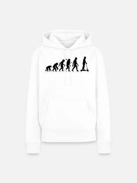 Roller Evolution Elektroroller Rollerfahrer - Frauen Premium Bio Hoodie - Weiß