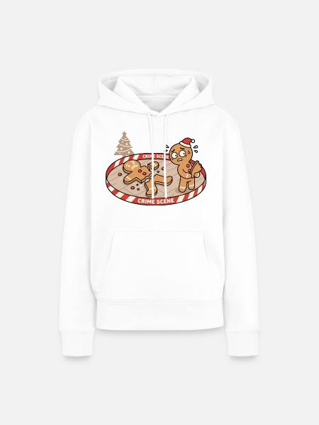 Kawaii Tatort-Lebkuchen-Keksraub - Frauen Premium Bio Hoodie - Weiß