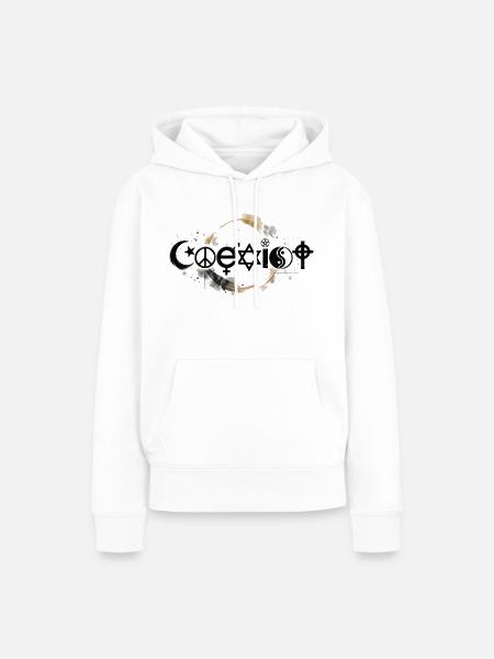 Coexist – Frieden, Vielfalt & Toleranz - Frauen Premium Bio Hoodie - Weiß