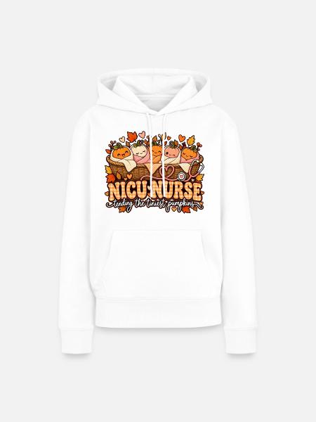 NICU-Nurse: Die kleinsten Kürbchen - Frauen Premium Bio Hoodie - Weiß