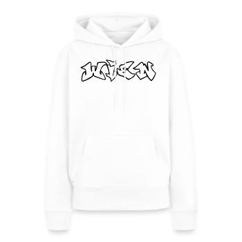 Wien - Frauen Premium Bio Hoodie - Weiß - Vorne - Julia (174cm)