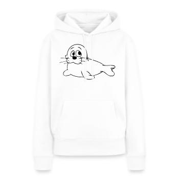 Seehund - Frauen Premium Bio Hoodie - Weiß - Vorne - Julia (174cm)
