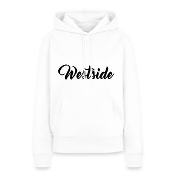 Westside Westen West - Frauen Premium Bio Hoodie - Weiß - Vorne - Julia (174cm)