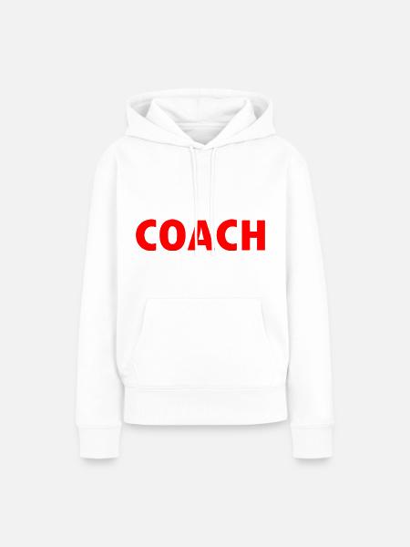Coach - Frauen Premium Bio Hoodie - Weiß