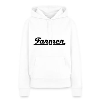 Farmer - Frauen Premium Bio Hoodie - Weiß - Vorne - Julia (174cm)