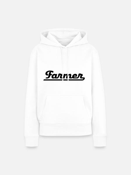 Farmer - Frauen Premium Bio Hoodie - Weiß