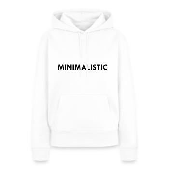 Minimalistisch - Frauen Premium Bio Hoodie - Weiß - Vorne - Julia (174cm)