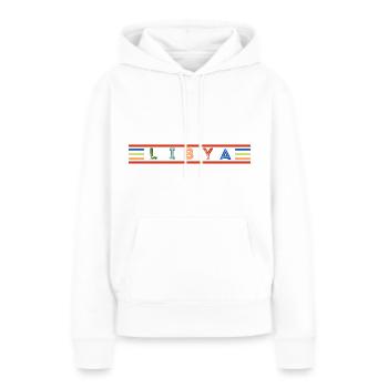 LIBYEN - Frauen Premium Bio Hoodie - Weiß - Vorne - Julia (174cm)