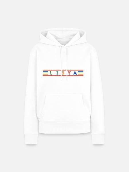 LIBYEN - Frauen Premium Bio Hoodie - Weiß