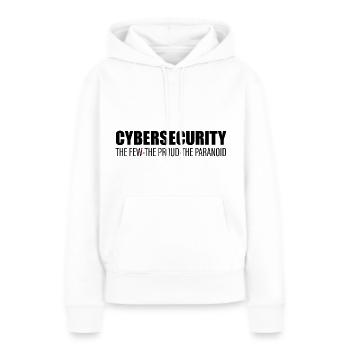 Cybersecurity The Few The Proud The Paranoid - Sweat à capuche Premium bio Femme - blanc - Devant - Julia (174cm)