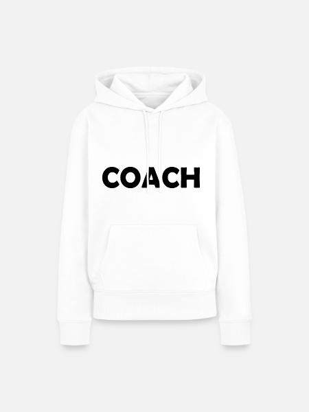Coach - Frauen Premium Bio Hoodie - Weiß