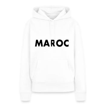 Marokko - Frauen Premium Bio Hoodie - Weiß - Vorne - Julia (174cm)