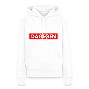 Dagegen - Frauen Premium Bio Hoodie - Weiß - Vorne - Julia (174cm)