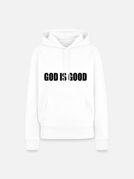 God is good - Frauen Premium Bio Hoodie - Weiß