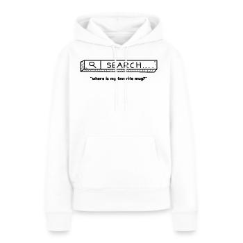favorite mug - Frauen Premium Bio Hoodie - Weiß - Vorne - Julia (174cm)