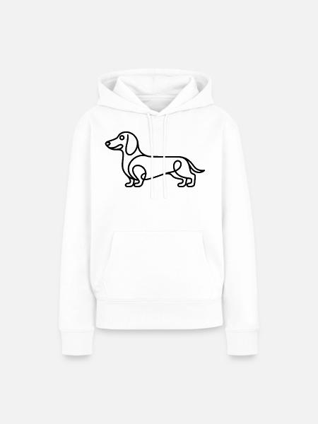 Dackel - Frauen Premium Bio Hoodie - Weiß