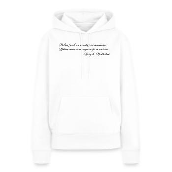 Se faire des ennemis - Montherlant - Sweat à capuche Premium bio Femme - blanc - Devant - Julia (174cm)