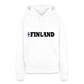 Finlande - Sweat à capuche Premium bio Femme - blanc - Devant - Julia (174cm)
