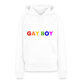 Gay boy - Sweat à capuche Premium bio Femme - blanc - Devant - Julia (174cm)
