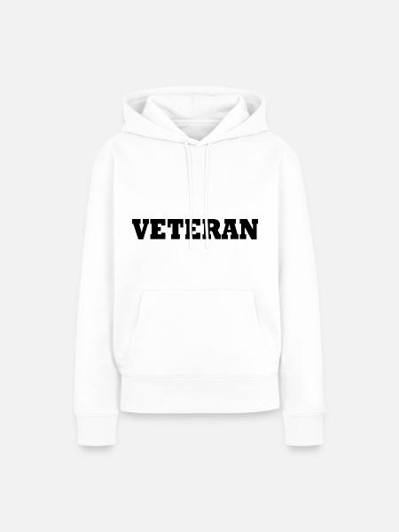 VETERAN - Frauen Premium Bio Hoodie - Weiß