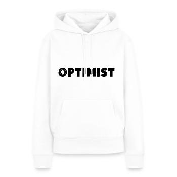 Optimist - Frauen Premium Bio Hoodie - Weiß - Vorne - Julia (174cm)