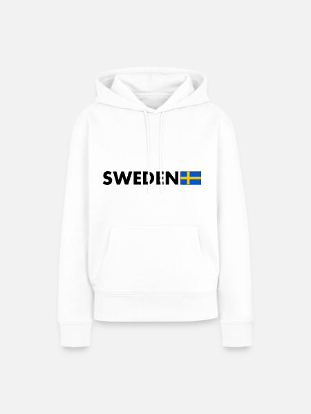 Schweden - Frauen Premium Bio Hoodie - Weiß