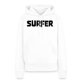 surfeur - Sweat à capuche Premium bio Femme - blanc - Devant - Julia (174cm)