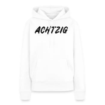 80 - Achtzig - 80. Geburtstag - Frauen Premium Bio Hoodie - Weiß - Vorne - Julia (174cm)