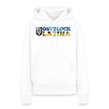 Ostblock Latina Ukrainerin Ukraine Geschenk - Frauen Premium Bio Hoodie - Weiß - Vorne - Julia (174cm)