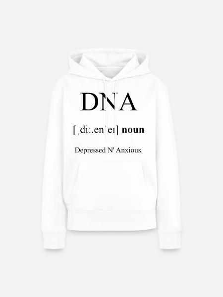 DNA Definition Dictionary - Frauen Premium Bio Hoodie - Weiß